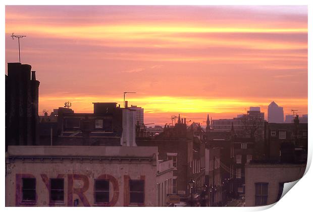 Sunrise over London Print by Jonathan Pankhurst