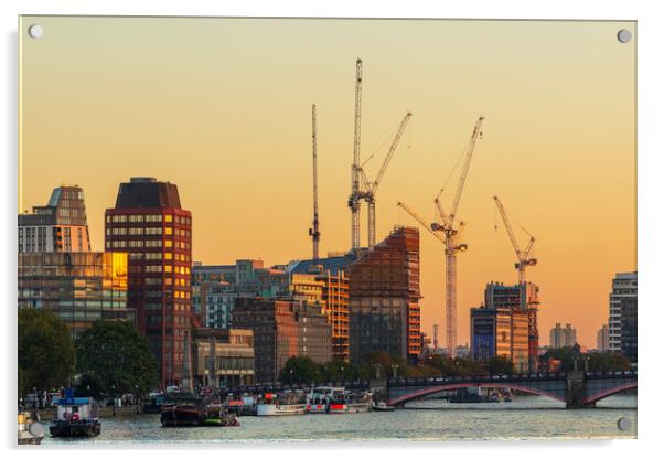 London at sunrise   Acrylic by chris smith
