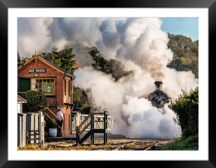 Steam and Smoke Framed Mounted Print by Trevor Camp