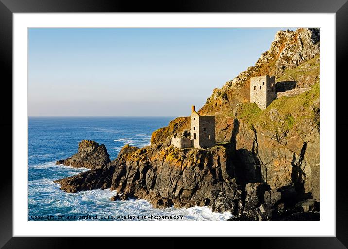 old tin mines cornwall Framed Mounted Print by Kevin Britland