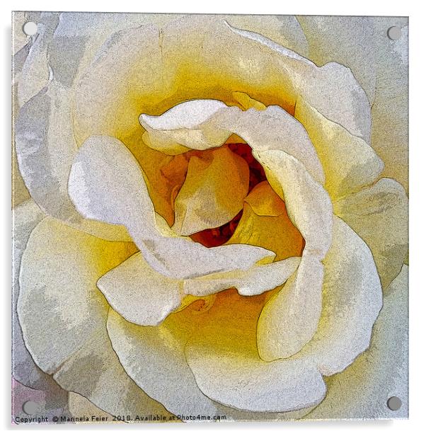 shades of white to yellow Acrylic by Marinela Feier