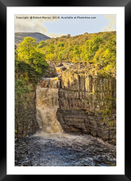 High Force Waterfall Framed Mounted Print by Robert Murray