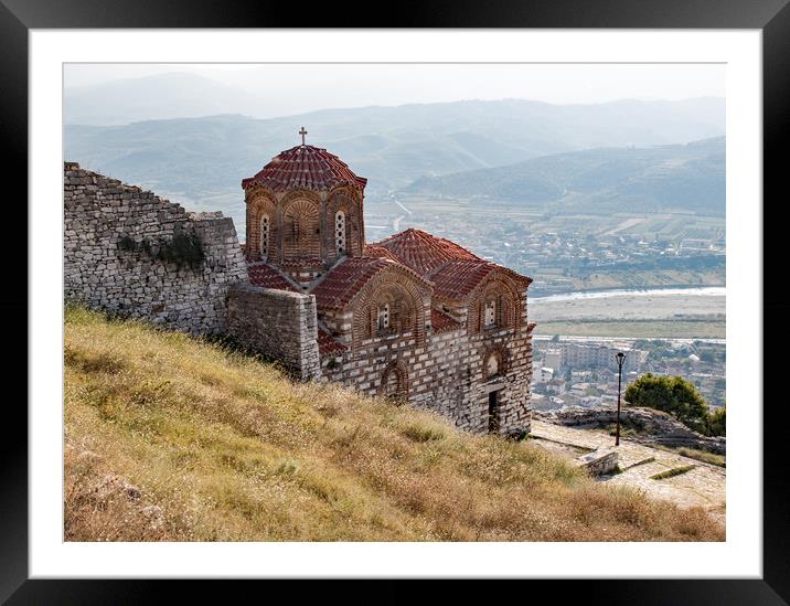 Majestic Holy Trinity Church in Berat Castle Framed Mounted Print by Hazel Wright