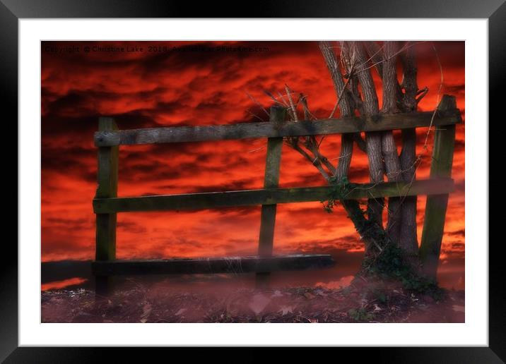 In To The Sunset Framed Mounted Print by Christine Lake