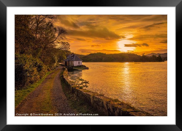 Sunset at Totaig Framed Mounted Print by David Brookens