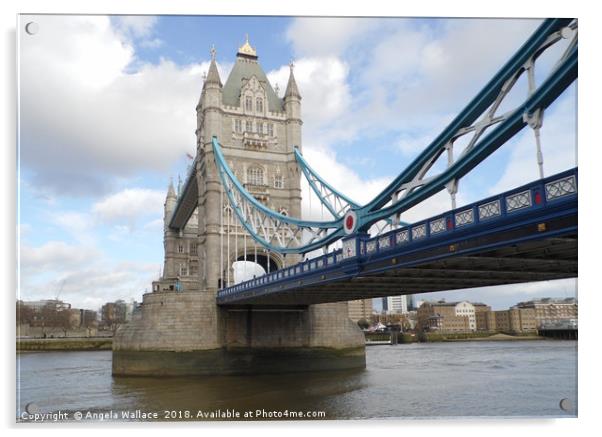 Tower bridge London Acrylic by Angela Wallace