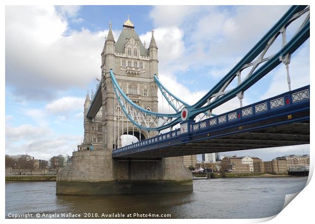 Tower bridge London Print by Angela Wallace