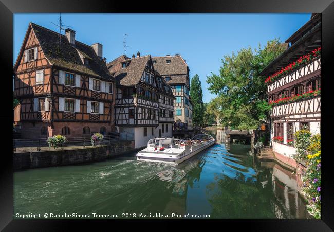 Historical quarter and Ill river in Strasbourg Framed Print by Daniela Simona Temneanu