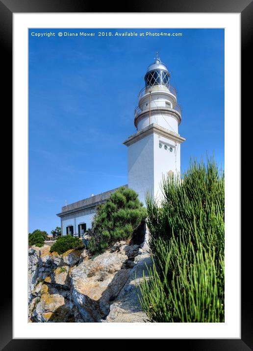 Cap de Formentor lighthouse Framed Mounted Print by Diana Mower
