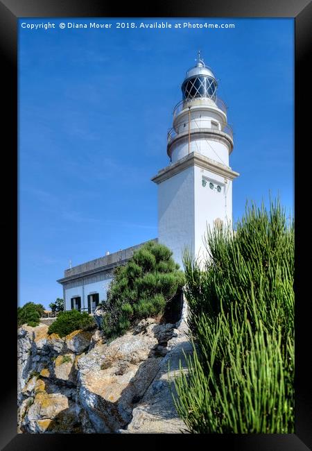 Cap de Formentor lighthouse Framed Print by Diana Mower