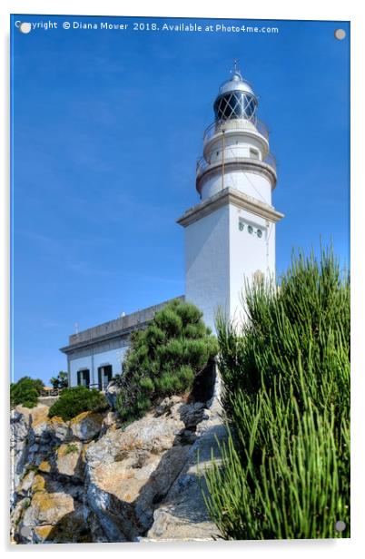Cap de Formentor lighthouse Acrylic by Diana Mower