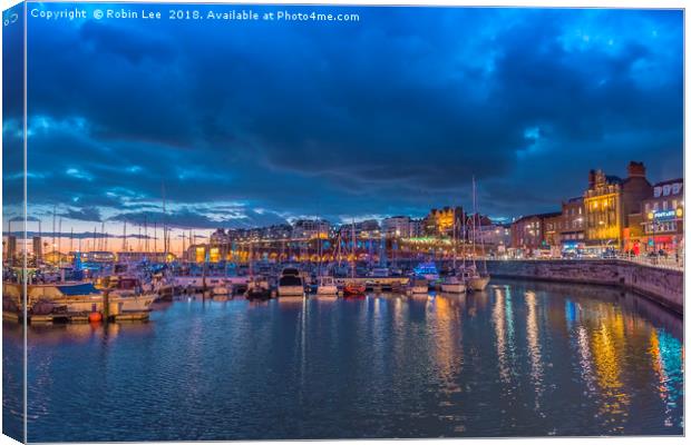 Ramsgate Harbour at twilight Canvas Print by Robin Lee