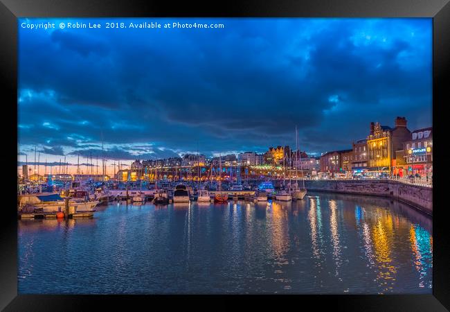 Ramsgate Harbour at twilight Framed Print by Robin Lee
