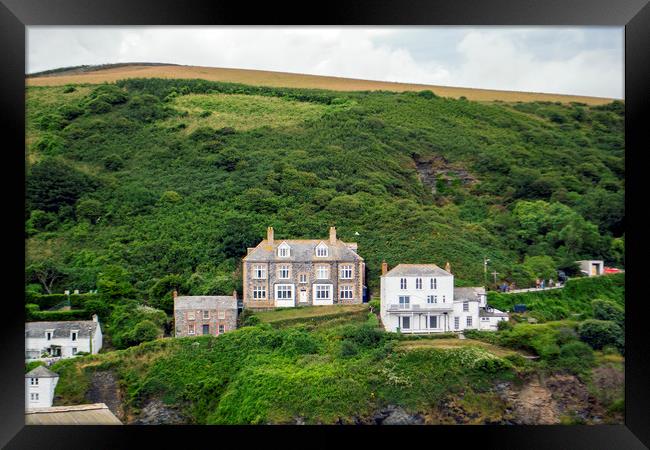 Doc Martin's House at Port Isaac Framed Print by Andy Heap