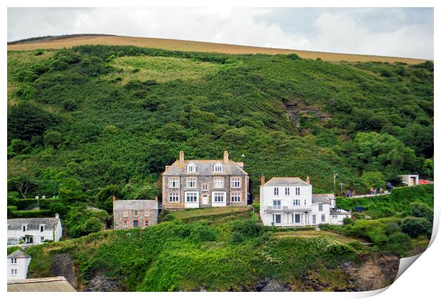Doc Martin's House at Port Isaac Print by Andy Heap