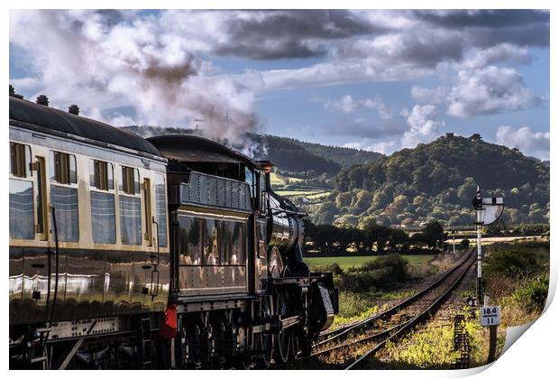 Steam train to Dunster Print by Alf Damp