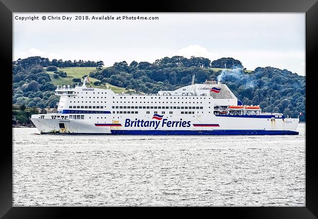 Brittany Ferries Armorique Framed Print by Chris Day