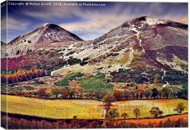 Eildon Hills, Melrose, Scottish Borders Canvas Print by Martyn Arnold