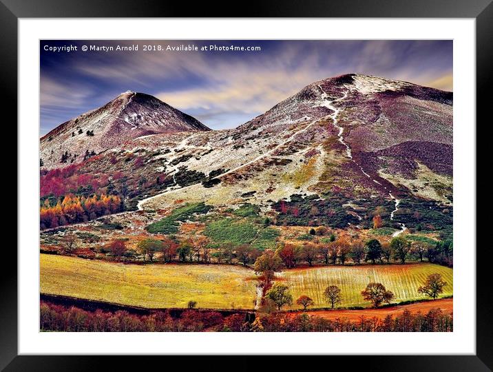 Eildon Hills, Melrose, Scottish Borders Framed Mounted Print by Martyn Arnold