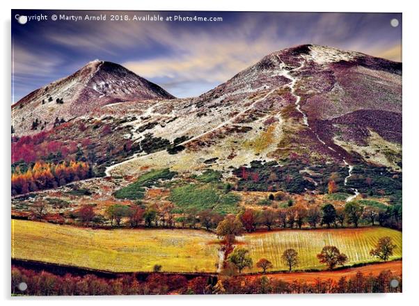 Eildon Hills, Melrose, Scottish Borders Acrylic by Martyn Arnold