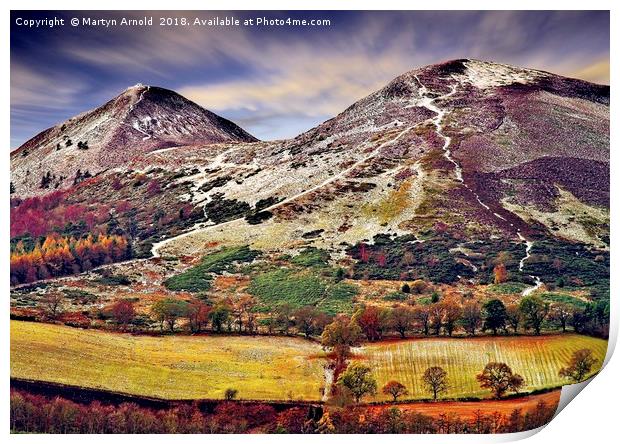 Eildon Hills, Melrose, Scottish Borders Print by Martyn Arnold