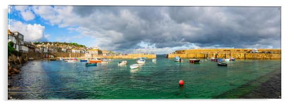 Mousehole, Cornwall, Panoramic. Acrylic by Maggie McCall