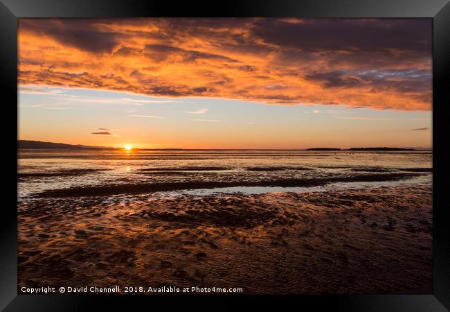 West Kirby Sunset  Framed Print by David Chennell