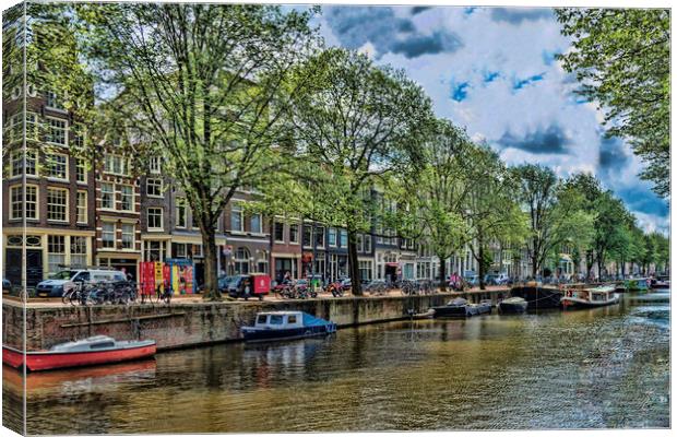 Amsterdam Canal Canvas Print by Valerie Paterson