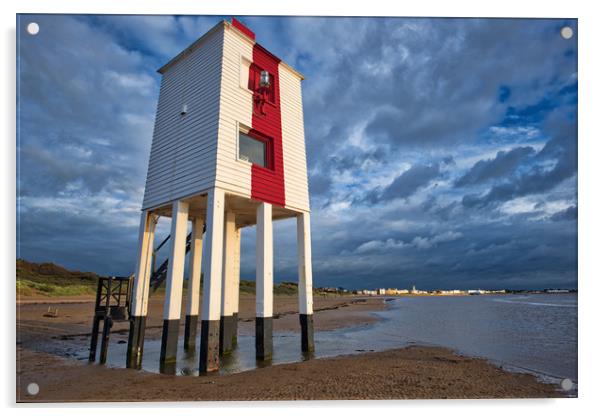 Burnham on sea light house Acrylic by Tony Bates