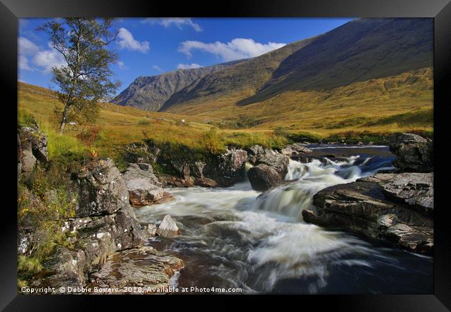 Waterfall at Etive  Framed Print by Lady Debra Bowers L.R.P.S