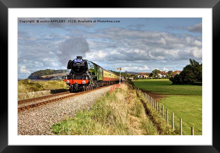 Flying Scotsman At Blue Anchor Somerset Framed Mounted Print by austin APPLEBY