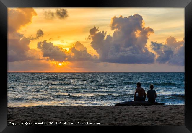 Watching the sunset Framed Print by Kevin Hellon
