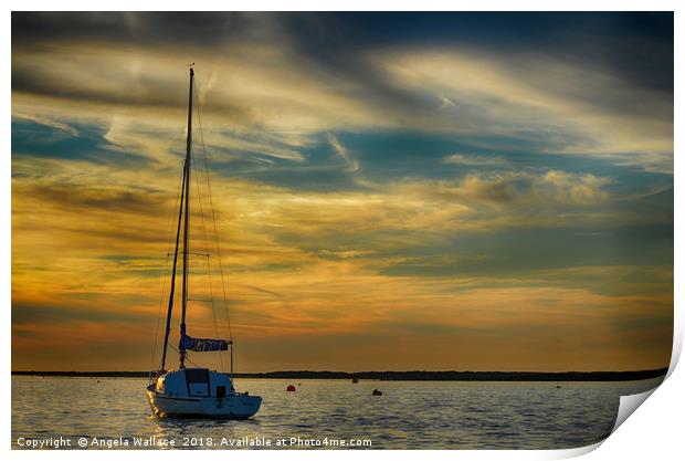 Sunset on Blakeney point                 Print by Angela Wallace