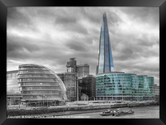 Colour popped Shard Framed Print by Angela Wallace