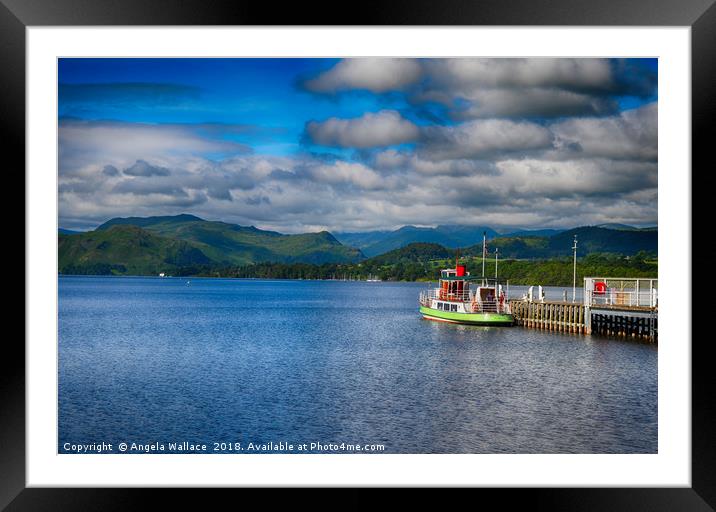 Coniston water ferry                     Framed Mounted Print by Angela Wallace