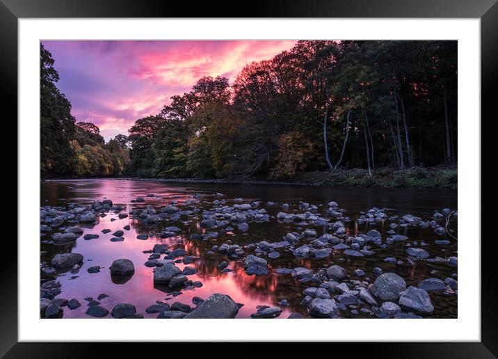 River Ure Sinrise Framed Mounted Print by Jason Moss