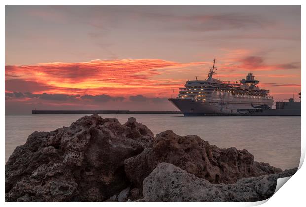 Celestyal Olympia Luxury Cruise Liner Print by Antony McAulay