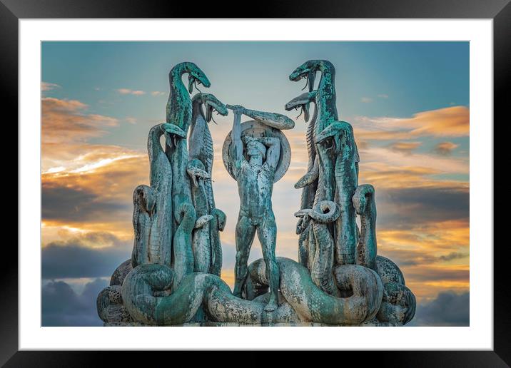 Statue of Heracles the Hero Framed Mounted Print by Antony McAulay
