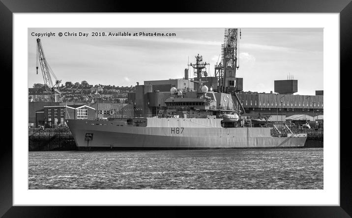 HMS Echo  Framed Mounted Print by Chris Day