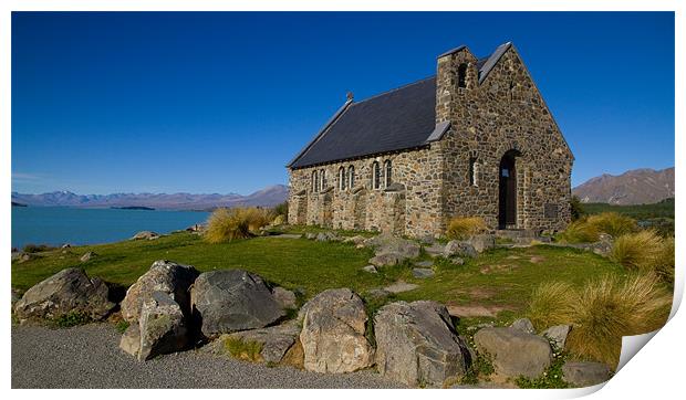 Church of the Good Shepherd, Lake Tekapo. Print by Gill Allcock