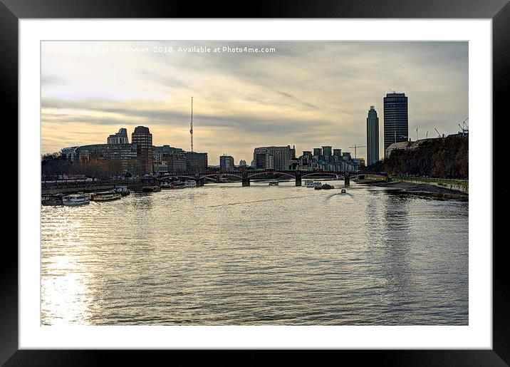 London's river thames Framed Mounted Print by Alan Glicksman