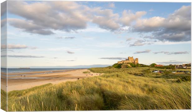 A different view Bamburgh Castle Canvas Print by Naylor's Photography