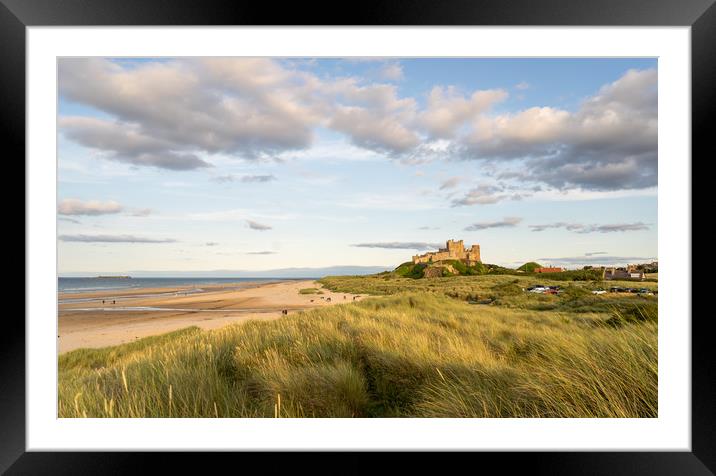 A different view Bamburgh Castle Framed Mounted Print by Naylor's Photography