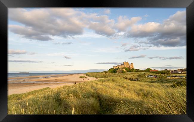 A different view Bamburgh Castle Framed Print by Naylor's Photography