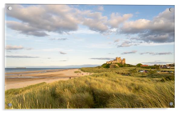A different view Bamburgh Castle Acrylic by Naylor's Photography