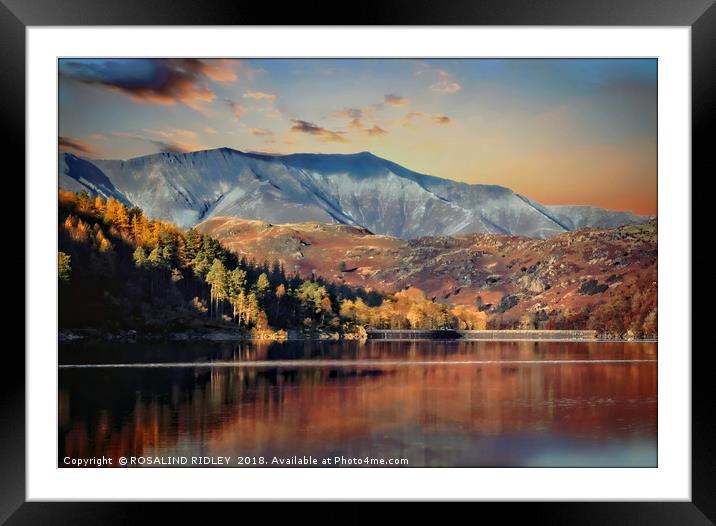 "Autumn evening Blencathra" Framed Mounted Print by ROS RIDLEY