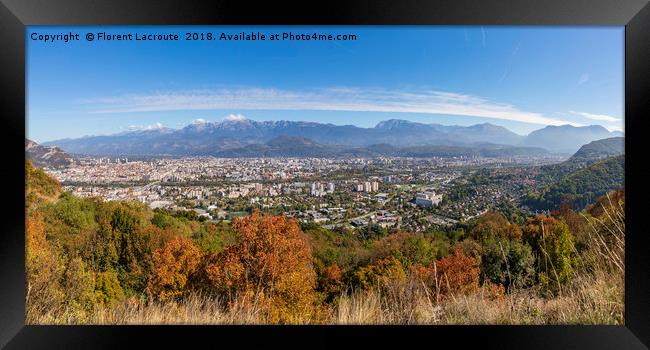 Grenoble Panorama looking to the east Framed Print by Florent Lacroute