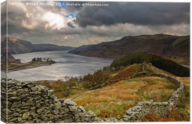 Autumnal Haweswater Canvas Print by Reg K Atkinson