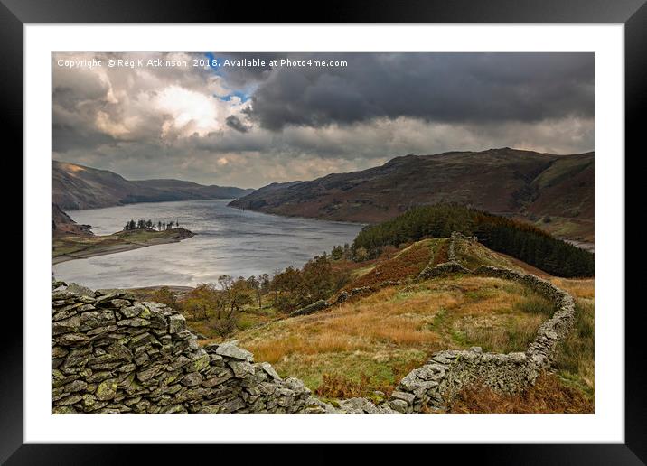Autumnal Haweswater Framed Mounted Print by Reg K Atkinson