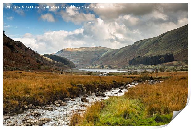 Autumn At Haweswater Print by Reg K Atkinson